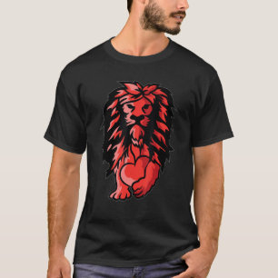 Lion Heart Valentinstag Süße Tier Liebe Wildlif T-Shirt