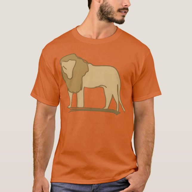 Lion icon animal predator brown family T-Shirt (Vorderseite)