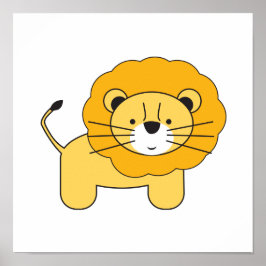 Lion, Illustration von Lorena Depante Poster