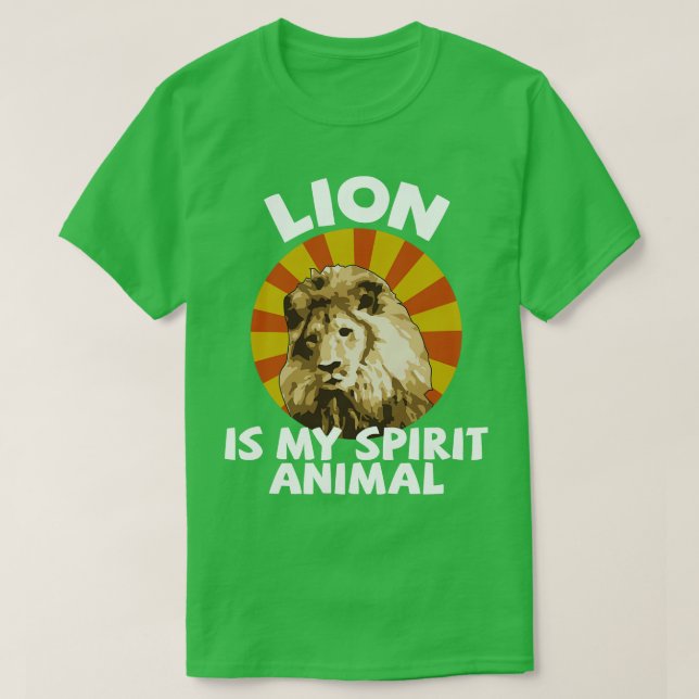 Lion ist mein Geiststier T-Shirt (Design vorne)