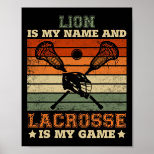 Lion ist mein Name Lacrosse ist mein Game Scoop Pl Poster
