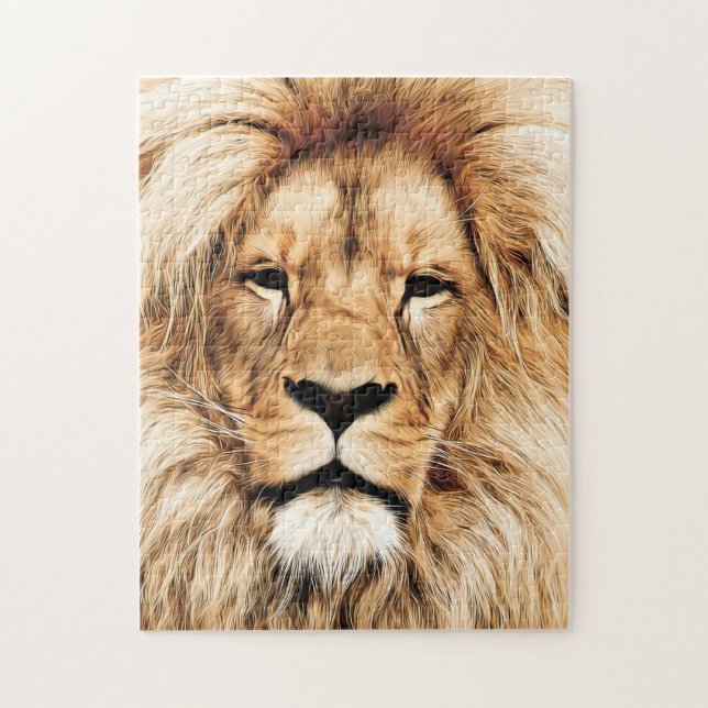 Lion Jigsaw Puzzle Face (Vertikal)