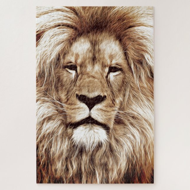 Lion Jigsaw Puzzle Geschenk (Vertikal)