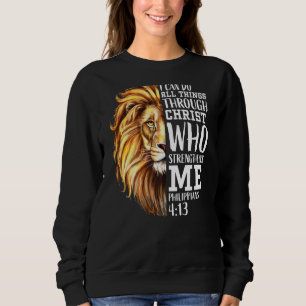 Lion Judah Christlich Religious Scripture Graphic  Sweatshirt
