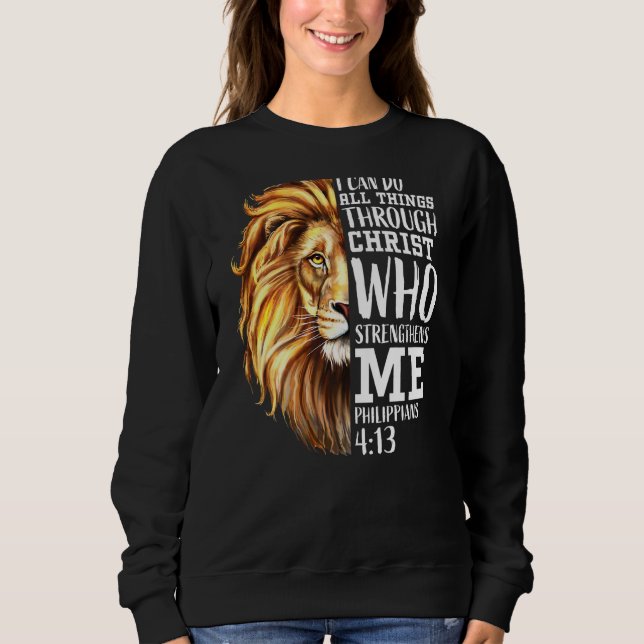 Lion Judah Christlich Religious Scripture Graphic  Sweatshirt (Vorderseite)