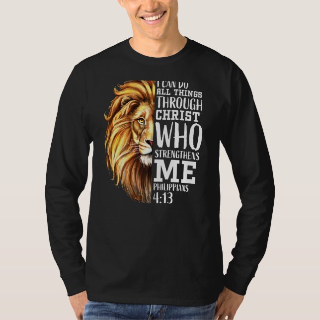 Lion Judah Christlich Religious Scripture Graphic  T-Shirt (Vorderseite)