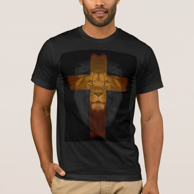 LION JUDAH JESUS Christliche T - Shirt (Vorderseite)