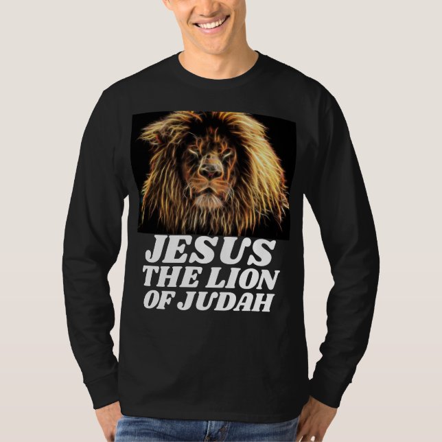 LION JUDAH JESUS CHRISTLICHE T - Shirt (Vorderseite)