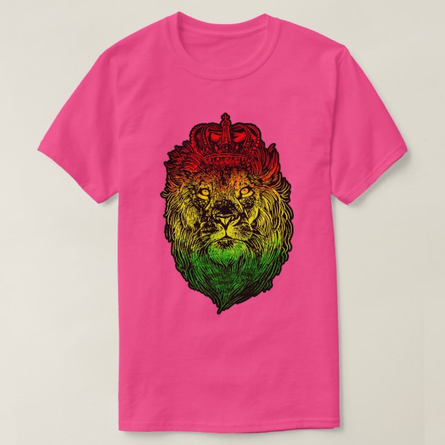 Lion Judah Rastafarian Ethiopian Lion - Reggaeton T-Shirt (Design vorne)