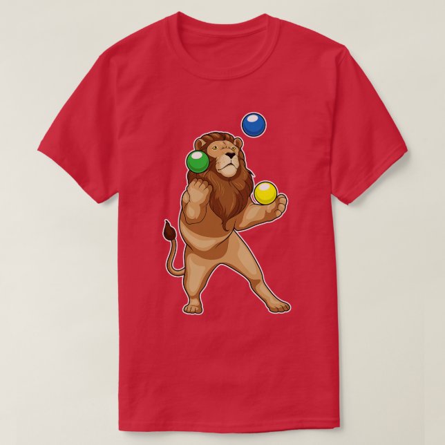 Lion Juggler Juggle T-Shirt (Design vorne)