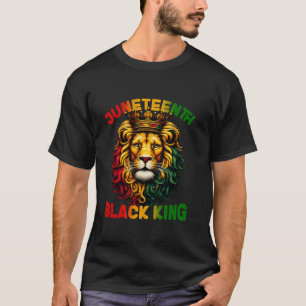 Lion Juneteenth Black King Melanin Father's Day T T-Shirt