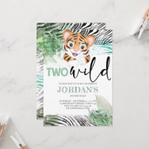 Lion Jungle Niedlich Zweiter Geburtstag Einladung