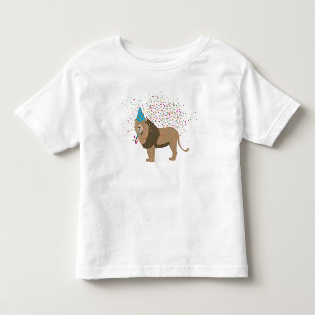 Lion Jungle Partying Animals mit Party Kleinkind T-shirt (Vorderseite)