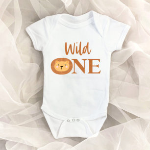 Lion Jungle Safari Animal Wild 1. Geburtstag Baby Strampler