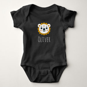 Lion Jungle Safari   INDIVIDUELLE NAME Baby Strampler