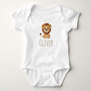 Lion Jungle Safari INDIVIDUELLE NAME Baby Strampler