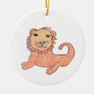 Lion Keramik Ornament