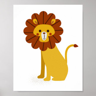 Lion Kinderzimmer Animal Poster
