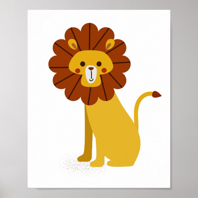 Lion Kinderzimmer Animal Poster (Vorne)