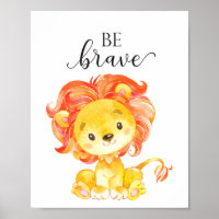 Lion Kinderzimmer Wall Art Deco sein tapferes Baby