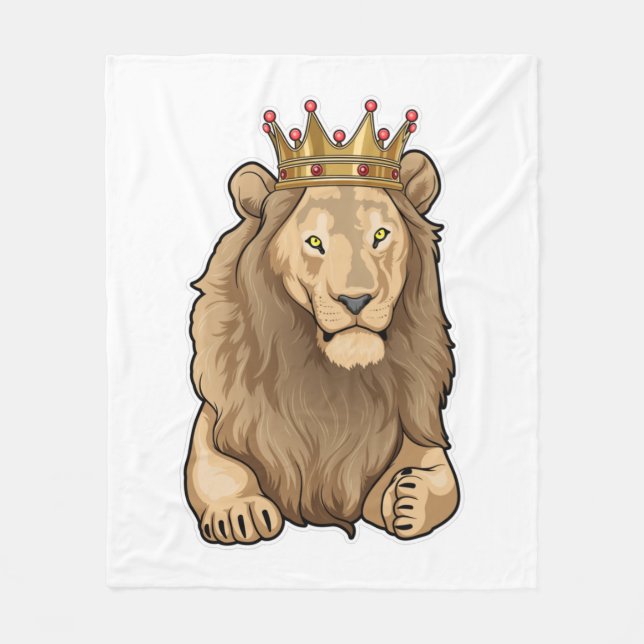Lion King Crown Fleecedecke (Vorderseite)