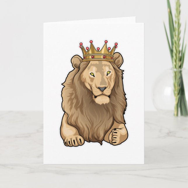 Lion King Crown Karte (Vorderseite)