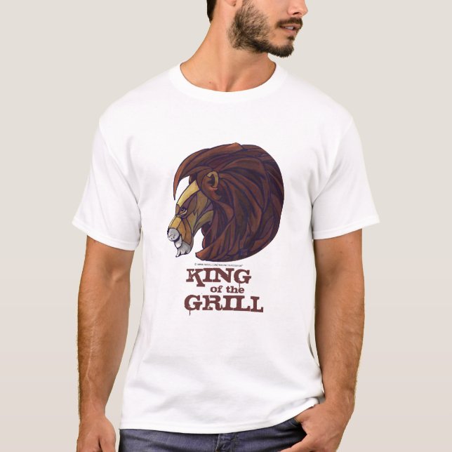 Lion King of the Grill Mens Light T - Shirt (Vorderseite)