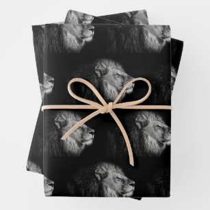 Lion King of the Jungle Wrapping Paper Geschenkpapier Set