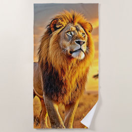Lion King Savanna Sunset Design Strandtuch