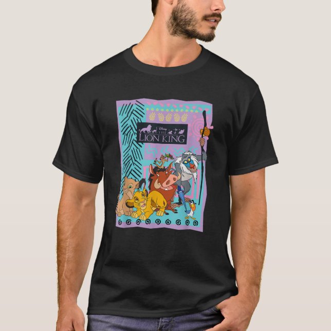 Lion King Simba Nala Timon Pumbaa Zazu Rafiki Retr T-Shirt (Vorderseite)