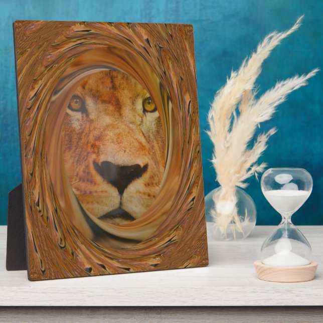Lion Lächeln Fotoplatte (Seite)
