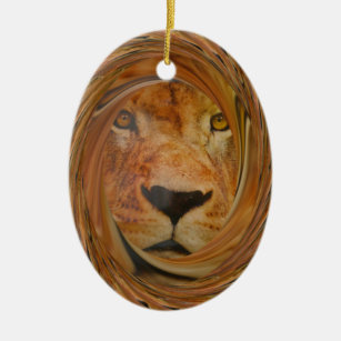 Lion Lächeln Keramik Ornament