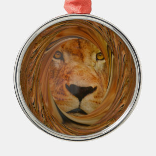 Lion Lächeln Silbernes Ornament