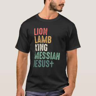 Lion Lamb King Messiah Jesus Christliches Zitat Re T-Shirt