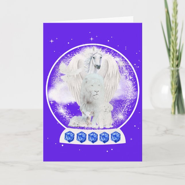 Lion Lamb Pet Beileid Grußkarte (Vorderseite)