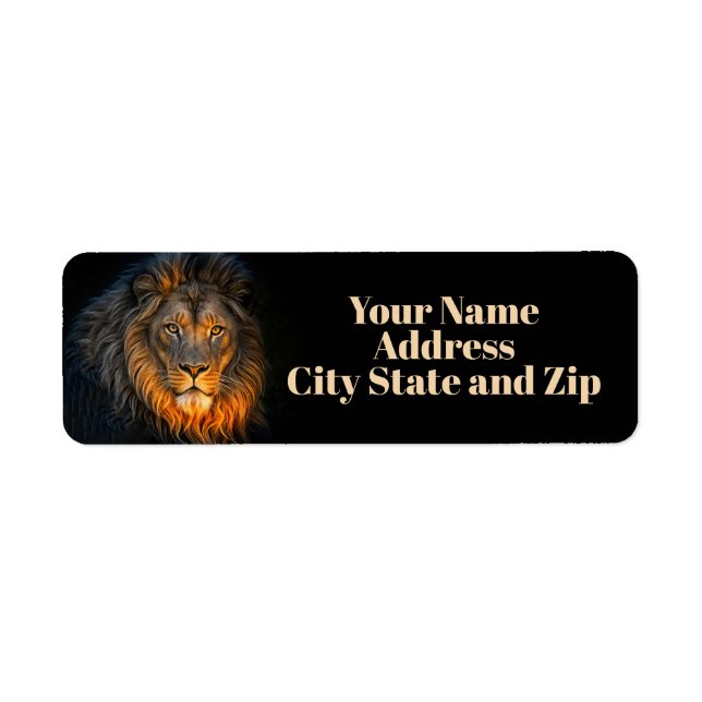 Lion Leo Return Address Labels (Vorne)