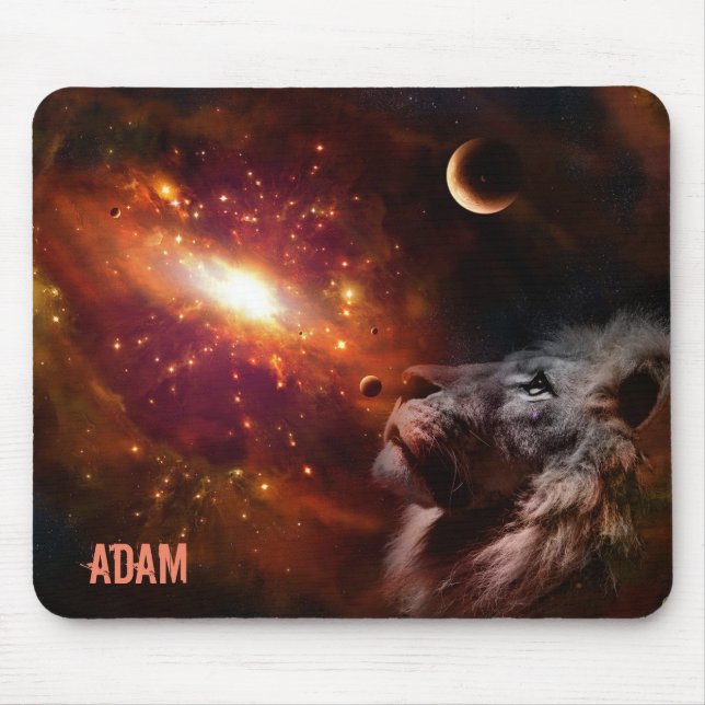 Lion Leo Zodiac Themed Personalisiert Mouse Pad Mousepad (Vorne)