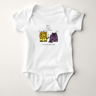 Lion & Lhasa Apso Baby Bodysuit Strampler