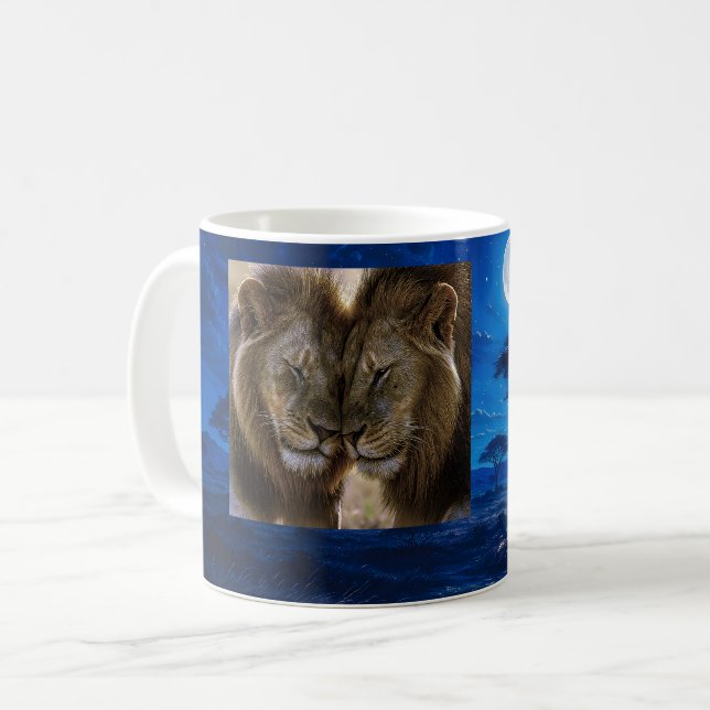Lion Liebe Night Kaffeetasse (Vorderseite Links)