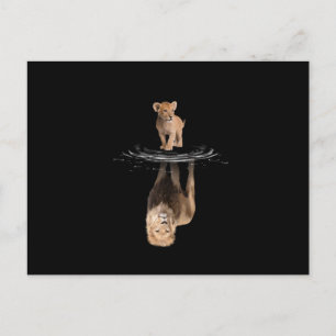 Lion Life Lion Liebe King Lion Ankündigungspostkarte