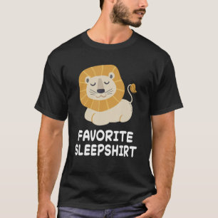 Lion Lions Nickerchen Schlafen Schlafen Pajama Paj T-Shirt