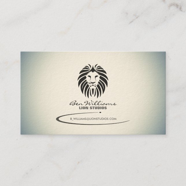 Lion Logo Business Card (Gradient Version) Visitenkarte (Vorderseite)