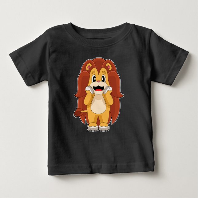 Lion long Mane Baby T-shirt (Vorderseite)
