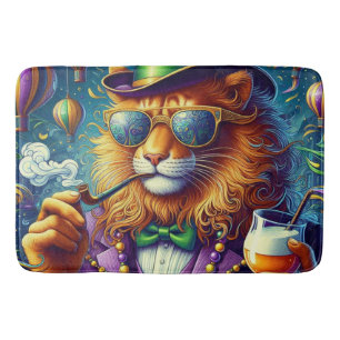Lion/Louisiana Mardi Gras Badematte