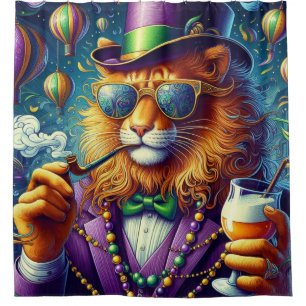 Lion/Louisiana Mardi Gras Duschvorhang