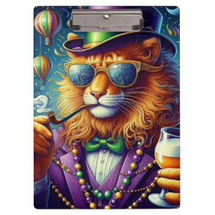 Lion/Louisiana Mardi Gras Klemmbrett