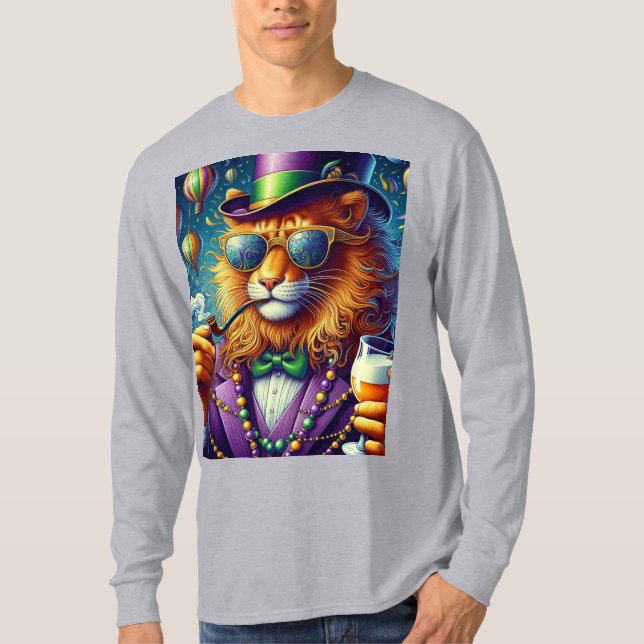 Lion/Louisiana Mardi Gras T-Shirt (Vorderseite)