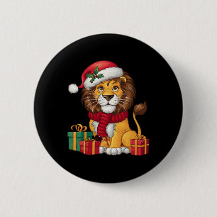 Lion Lover Xmas Feiertag Weihnachten Button