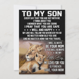 Lion Lover zu meinem Sohn Lion Einladung
