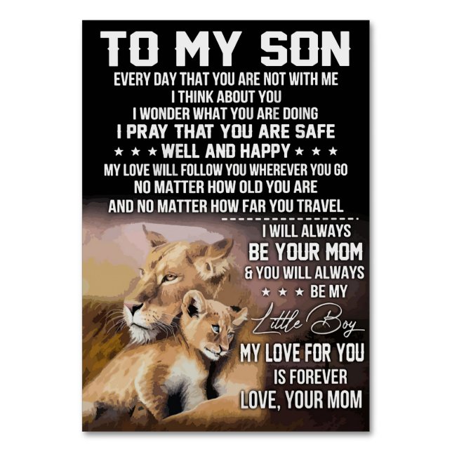 Lion Lover zu meinem Sohn Lion Tischnummer (Vorderseite)